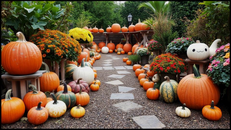 12 Easy Ways to Add Rich Color and Texture to Your Garden This Fall 4 Artfully Place Pumpkins and Gourds