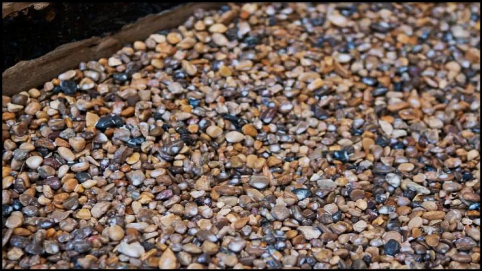 Polished Gravel Mulch Replacement