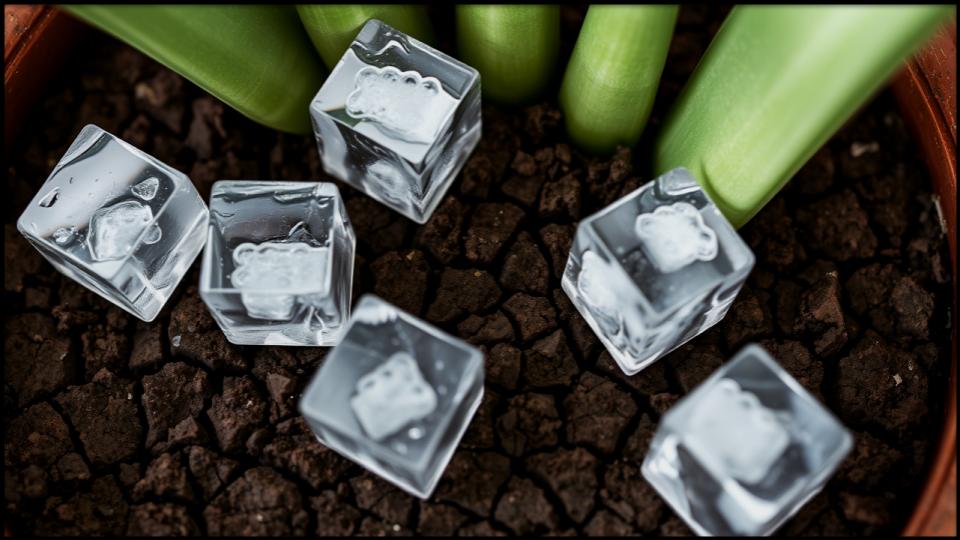 The Dangerous Truth About Watering Houseplants with Ice Cubes 2 Watering Houseplants with Ice Cubes
