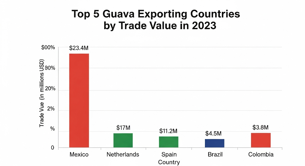 The Global Guava Trade: How Mexico Became the World’s Largest Guava Exporter 2 5 guava exporting countries by trade value in 2023