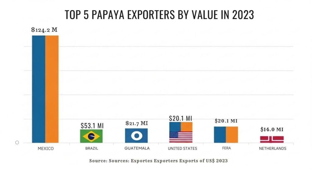 5 largest papaya exporter in the world by value in 2023