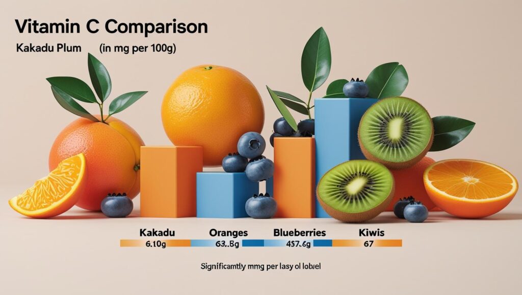 How a Native Australian Fruit Made the Nation the World’s Largest Kakadu Plum Producer 2 Comparing the Vitamin C content