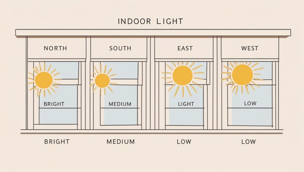 Selecting the Best Low-Light Indoor Plants for Apartments and Offices 2 Different levels of indoor light