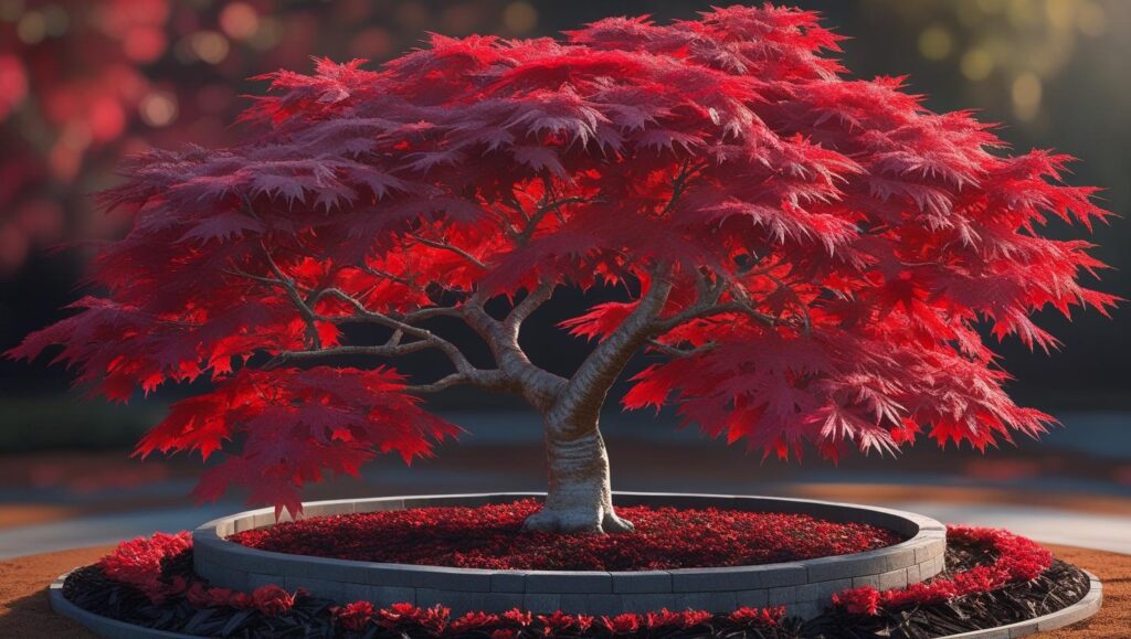 9 Creative Island Flower Beds to Enhance Your Landscape Style 3 Japanese maple tree