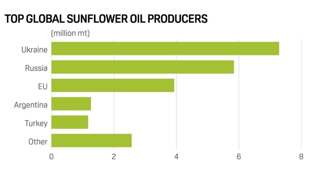 Top Sunflower Oil Production