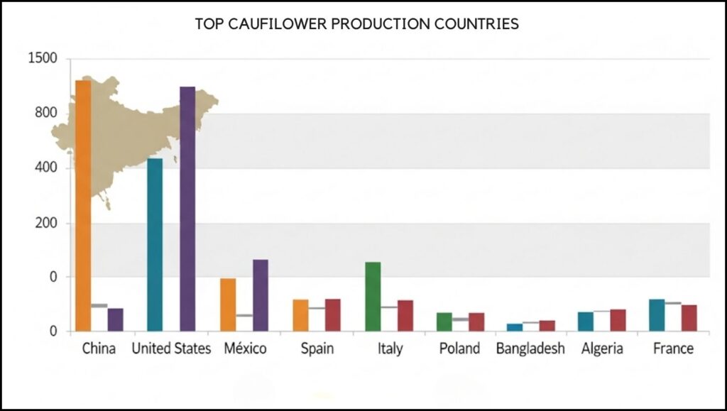 Top cauliflower-producing countries