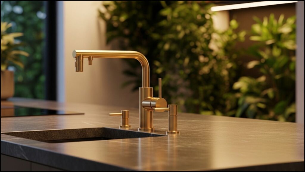 What an Advanced Island Garden Plumbing is Transforming Outdoor Living 3 brass pop-up pot filler