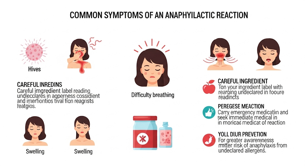 common symptoms of an anaphylactic reaction