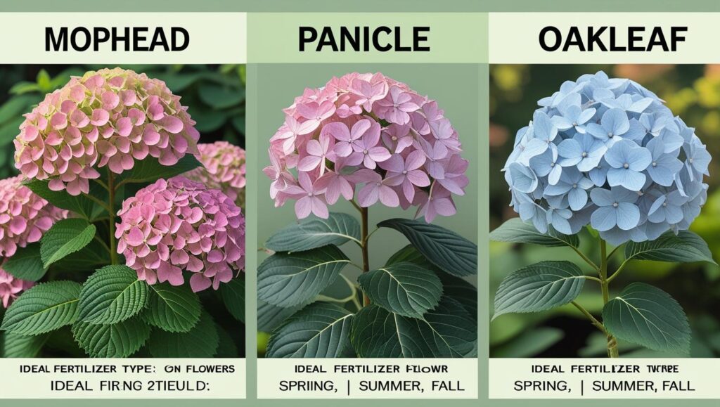 How and When to Fertilize Your Hydrangeas Plants for Best Results 3 comparing different hydrangea types