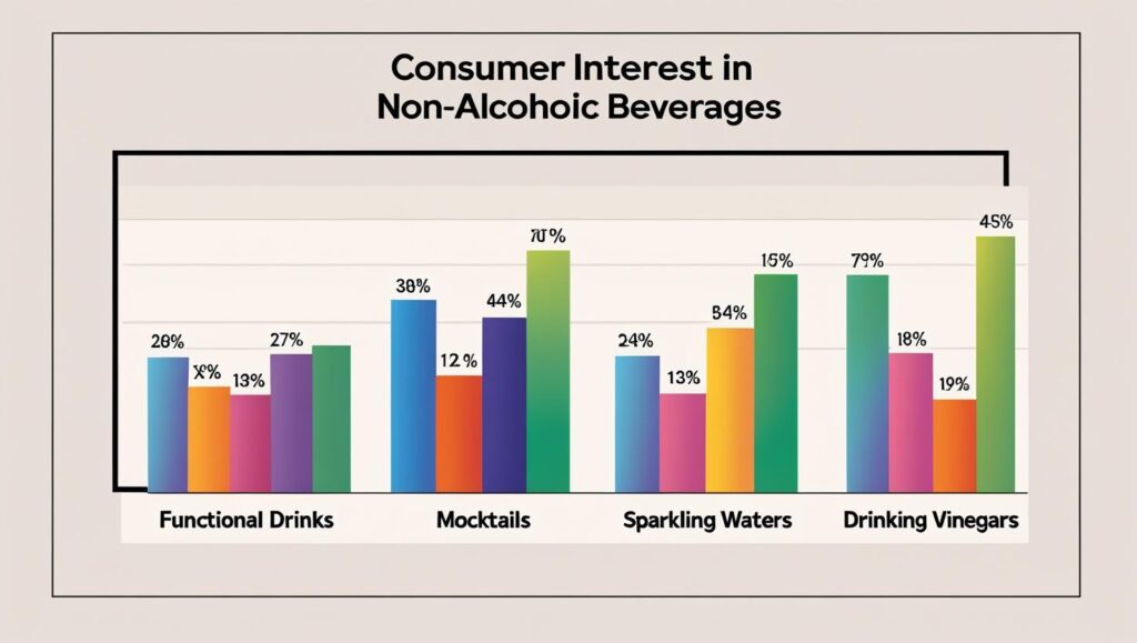 From Complex Heat to Upcycled Eats: 5 Fancy Food Show Trends Reshaping Kitchen Pantries 3 consumer interest in different types of non-alcoholic beverages