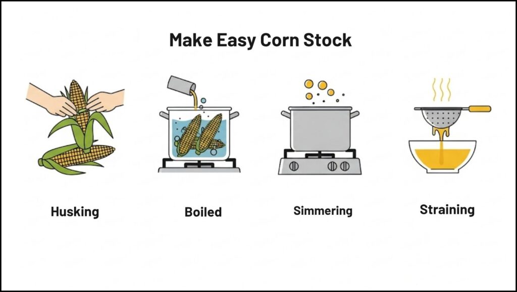 The Ultimate Guide to Easy Corn Stock: How to Turn Scraps into Liquid Gold 2 four steps for making easy corn stock