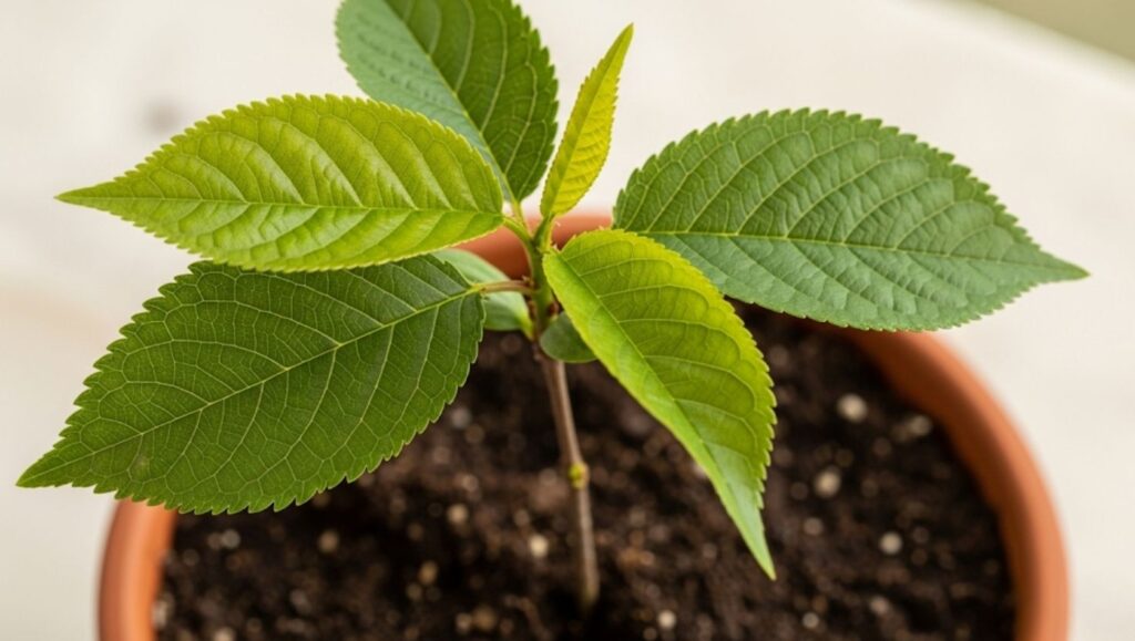 An Expert Guide on How to Grow a Cherry Tree from a Pit 3 healthy cherry sapling