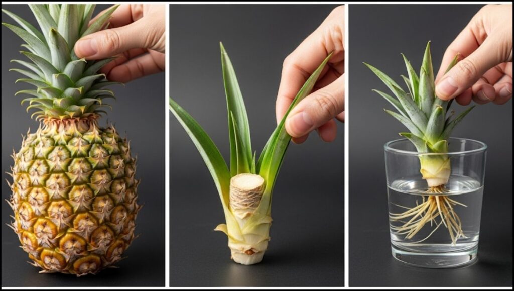 how to prepare a pineapple top