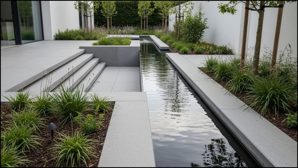 Surge in Garden Upgrades Puts Focus on Advanced Water Feature Plumbing Idea 3 narrow rill water feature