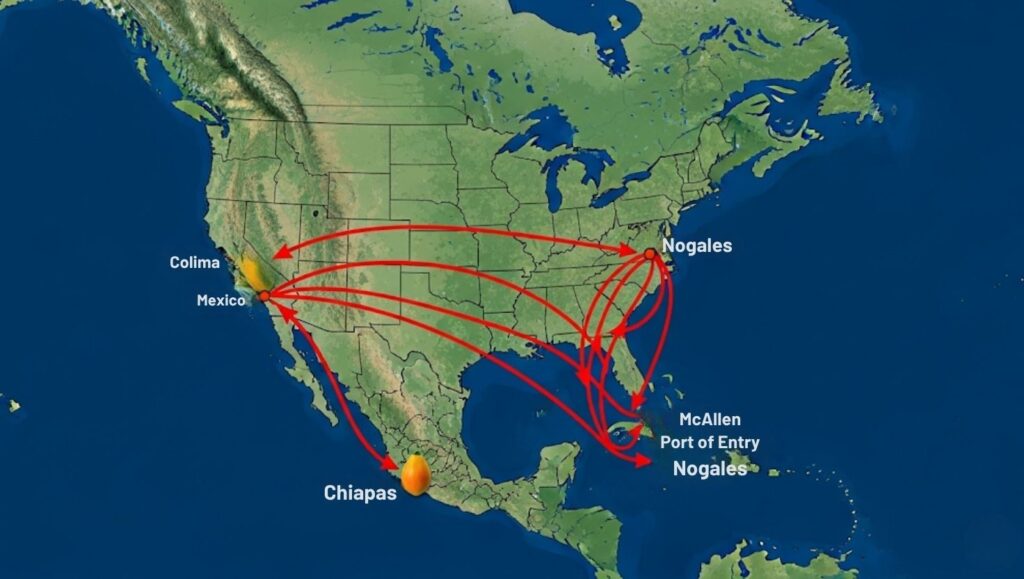 papaya trade routes
