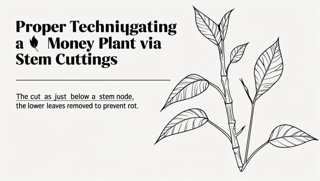 proper way to take a money plant cutting