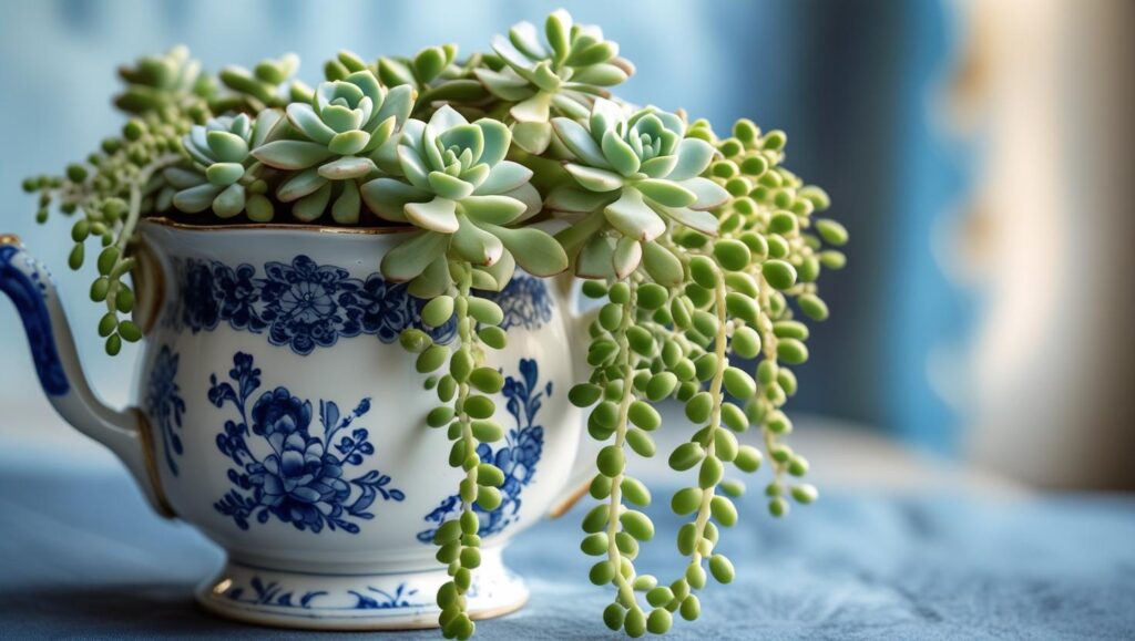 string-of-pearls succulent spilling out