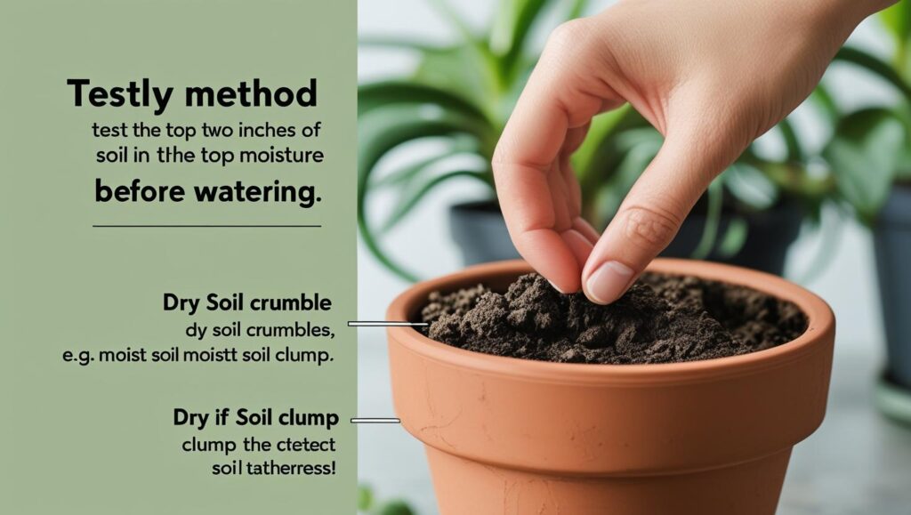 A Comprehensive Guide on How to Care for Spider Plants for Resilient Indoor Greenery 2 testing the top two inches of soil in a pot