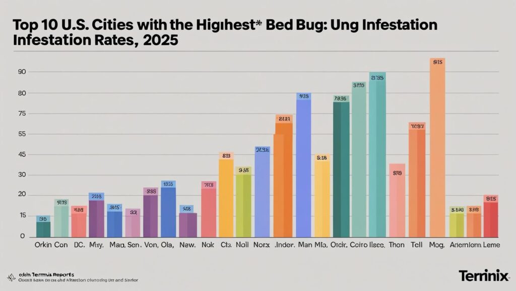 top 10 U.S. cities for bed bug infestations in 2025