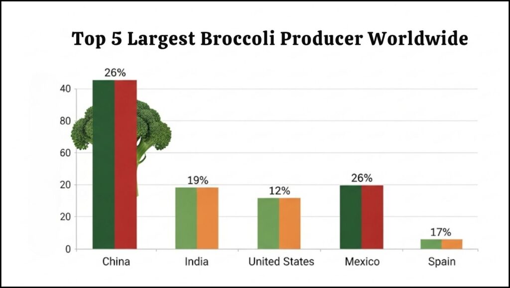 Top Largest Broccoli Producer in the World: China and India Lead Global Market 2 top 5 largest broccoli producer countries