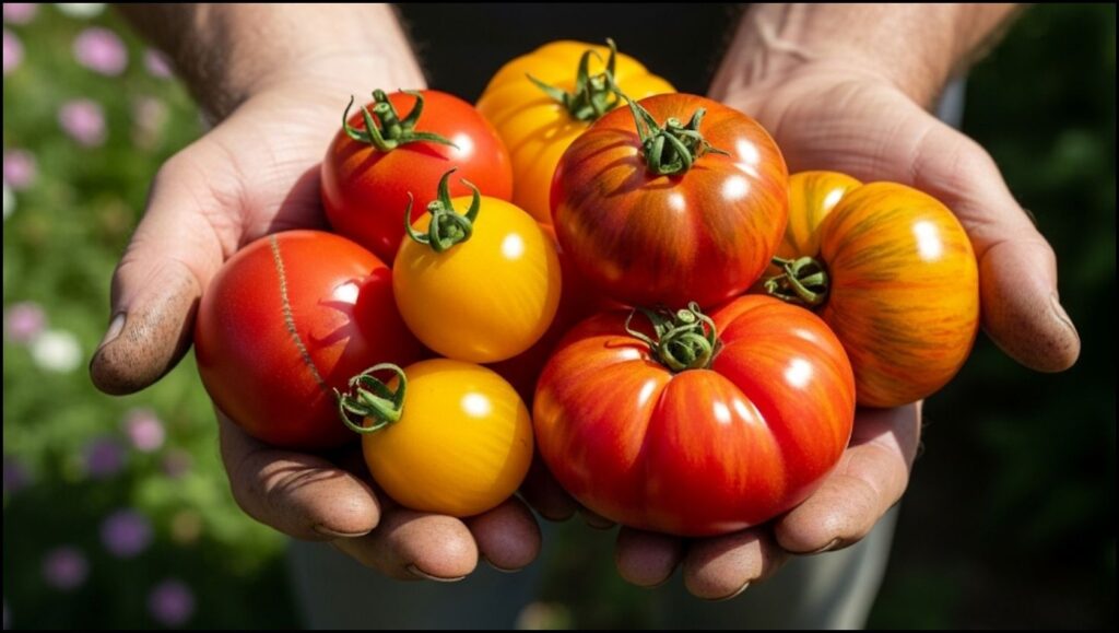 How Long to Grow Tomatoes: A Gardener’s Complete Timeline from Seed to Harvest 3 variety of colorful heirloom tomatoes