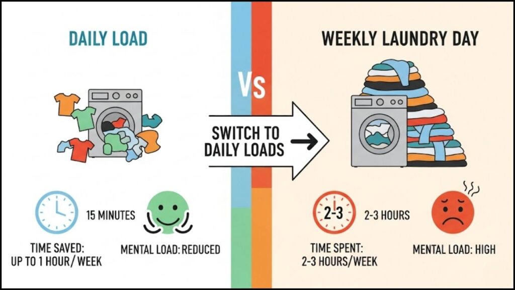 Daily load method vs Weekly laundry day method