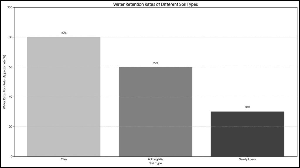 comparing the water retention rates