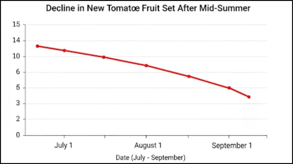 Pruning Tomatoes in Late Summer: How to Know If It's Too Late, According to Experts 2 decline in new tomato fruit set after mid-summer