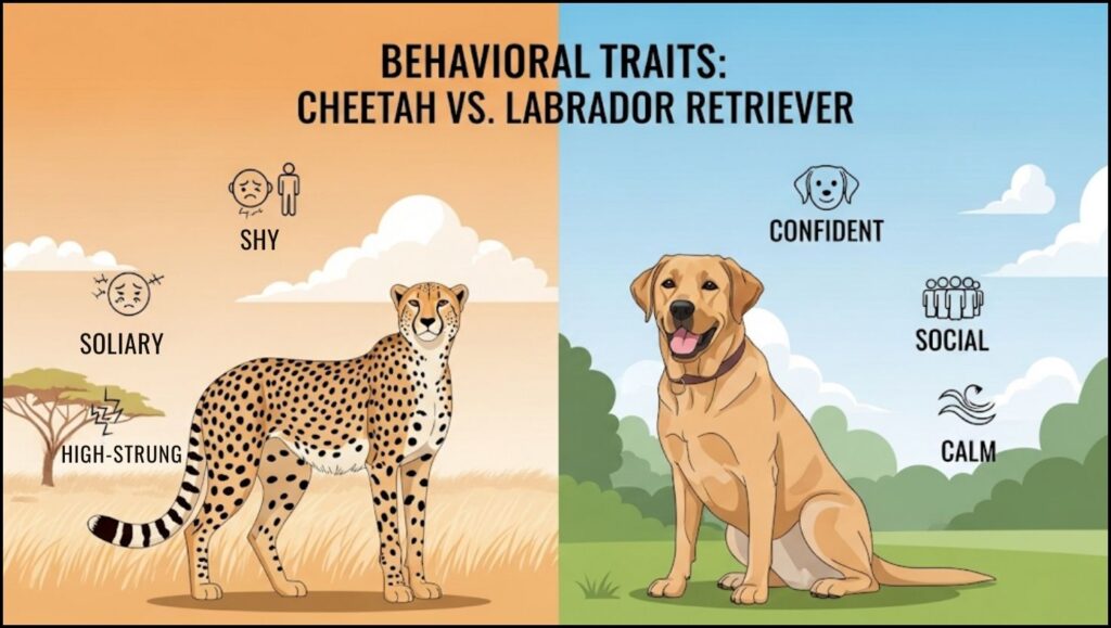 Cheetah Cub and Labrador Pup Paired at Australia Zoo to Foster Confidence and Aid Conservation 2 key behavioral traits