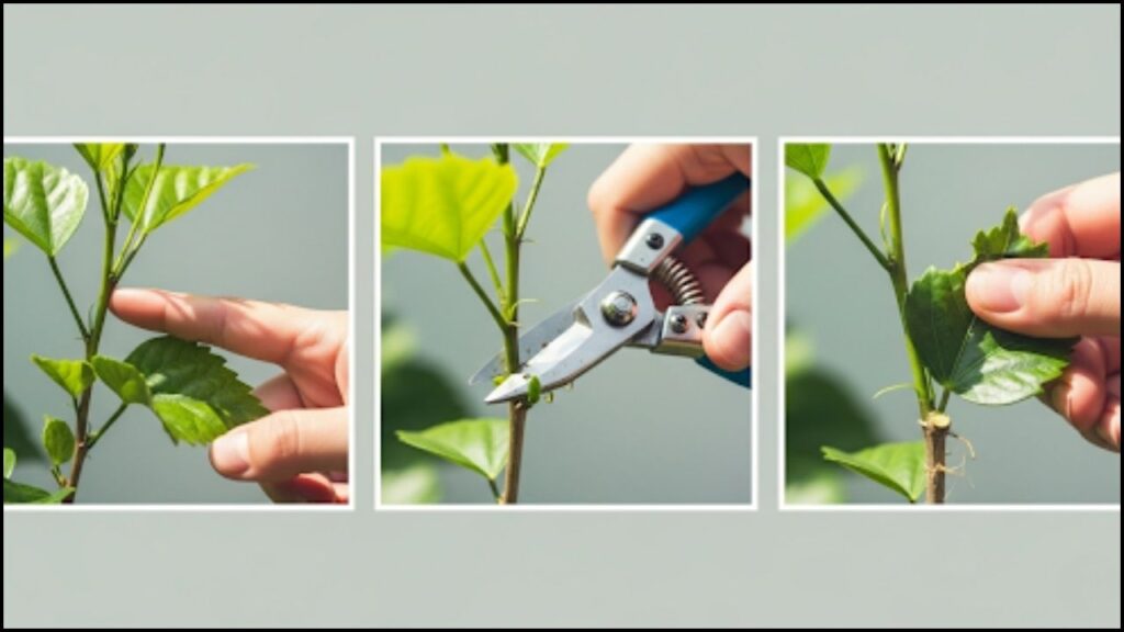 steps of preparing hibiscus cuttings