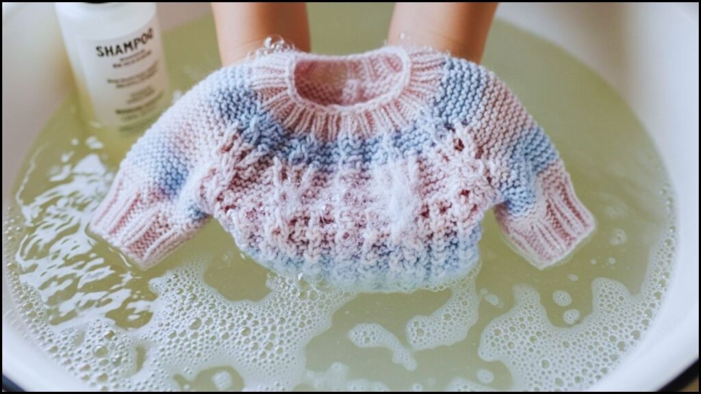 Six Unexpected Uses for Shampoo in Household Cleaning, According to Experts 2 sweater being gently hand-washed
