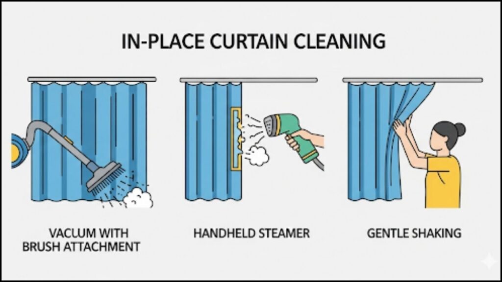 How to Clean Curtains Without Taking Them Down for a Healthier Home 2 three main methods for in-place curtain cleaning