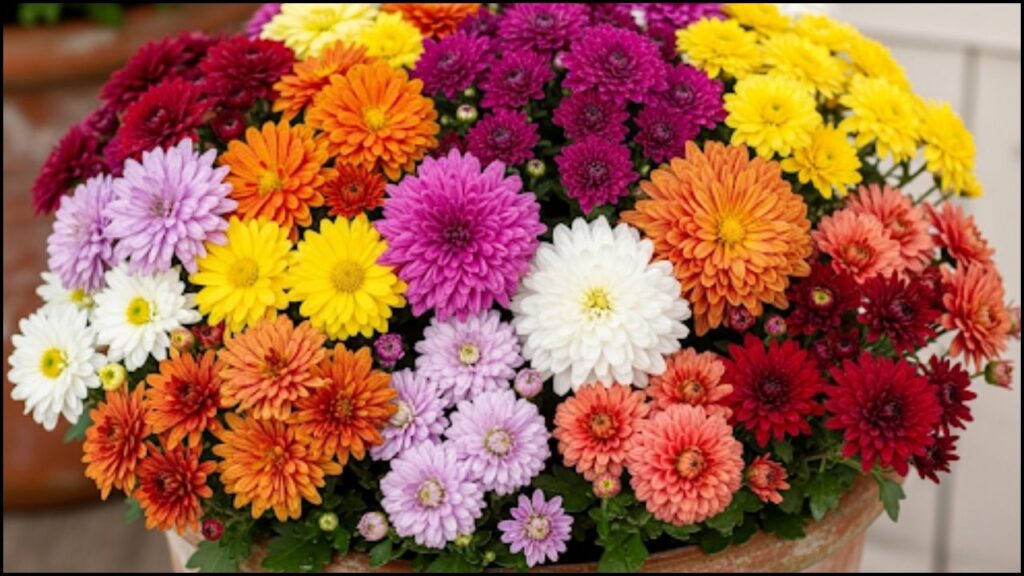 vibrant fall planter